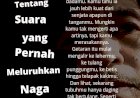 Tentang Suara yang pernah Meluruhkan Naga