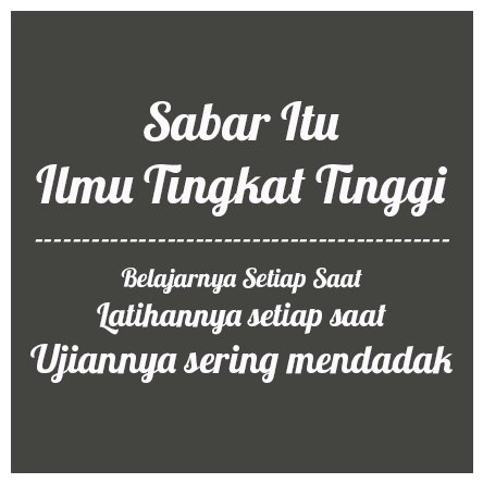 SABAR…….PAGEBLUG BELUM USAI